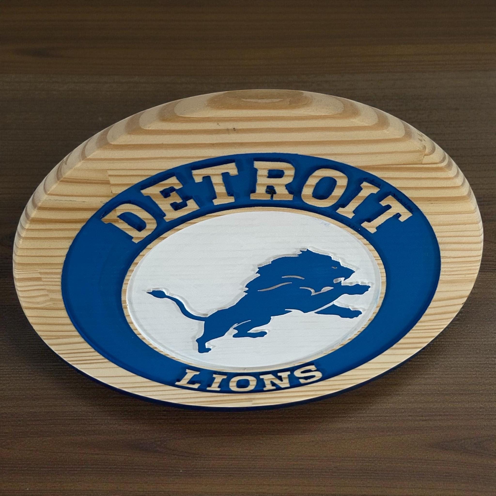 Detroit Lions wood sign size reference