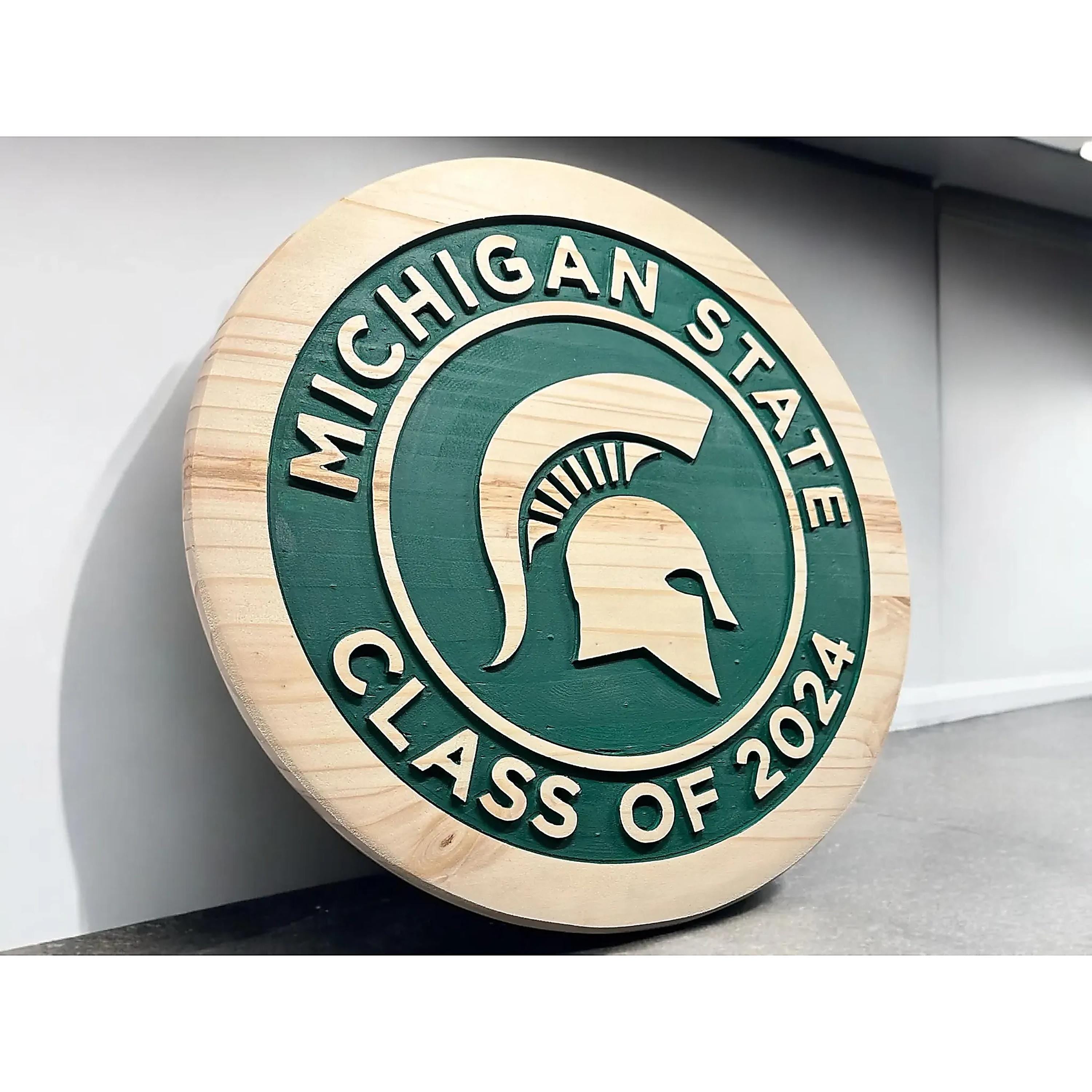 MSU Grad mounted