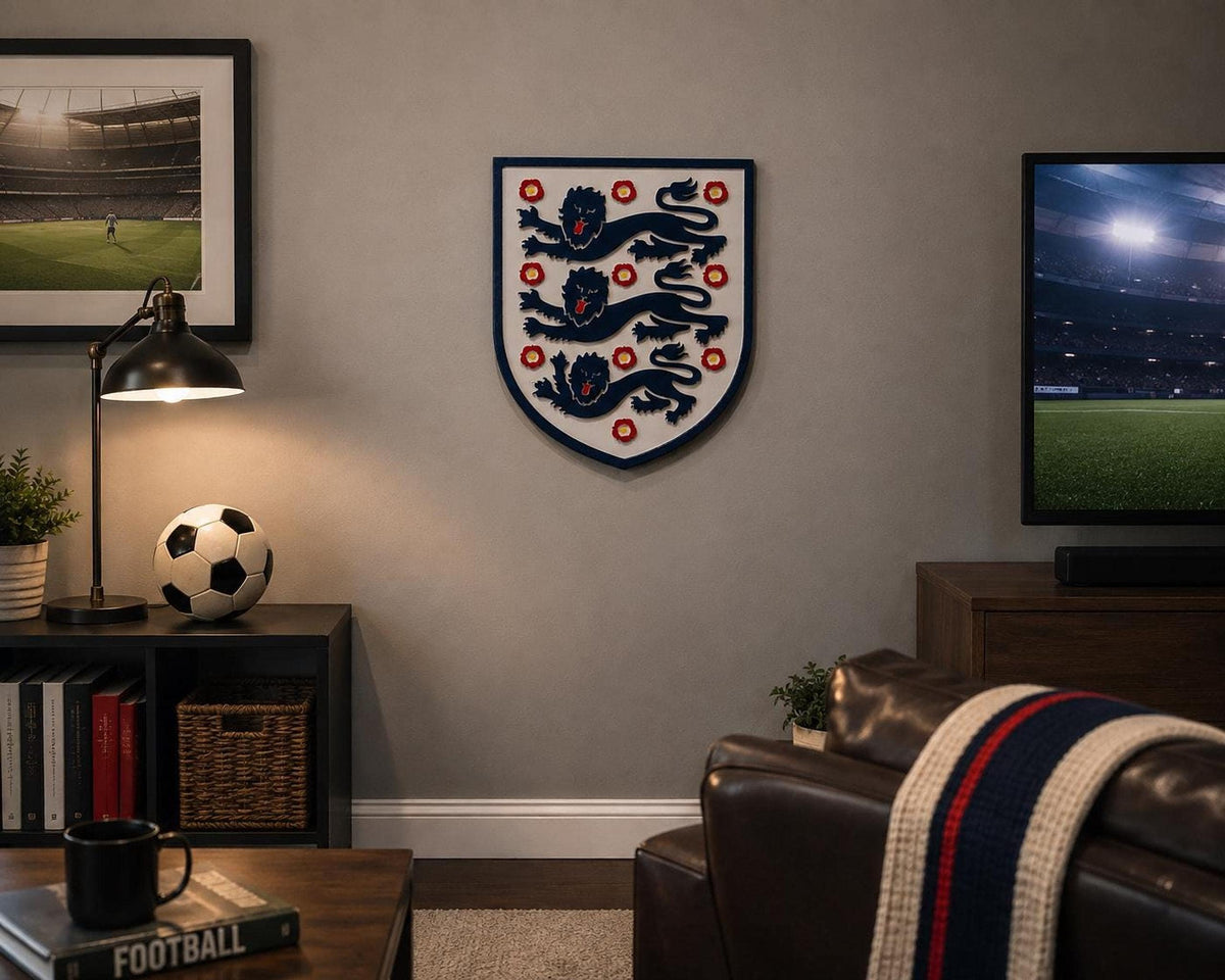 England Three Lions carved wood sign – photo 4