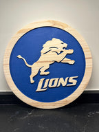 Detroit Lions Leaping Lion carved wood sign – photo 5