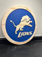 Detroit Lions Leaping Lion carved wood sign – photo 6