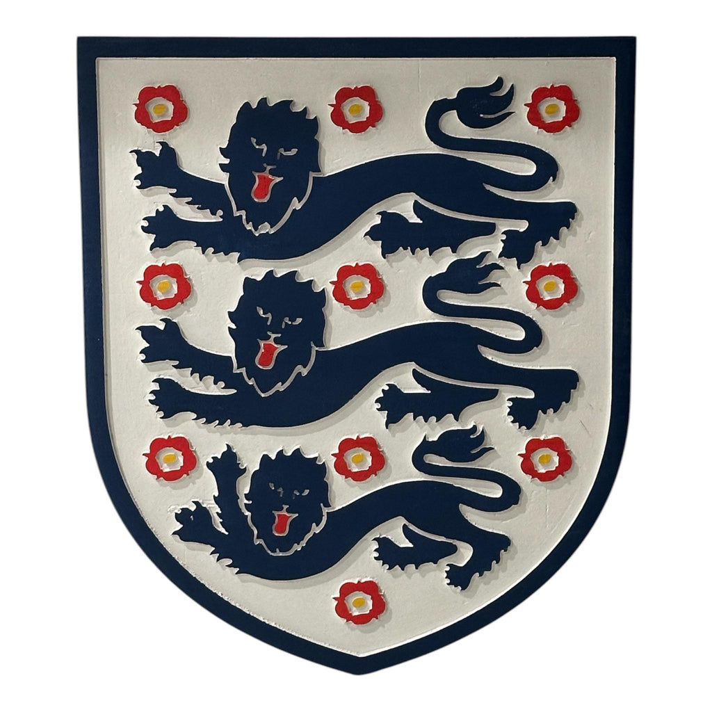 England Three Lions carved wood sign – photo 1