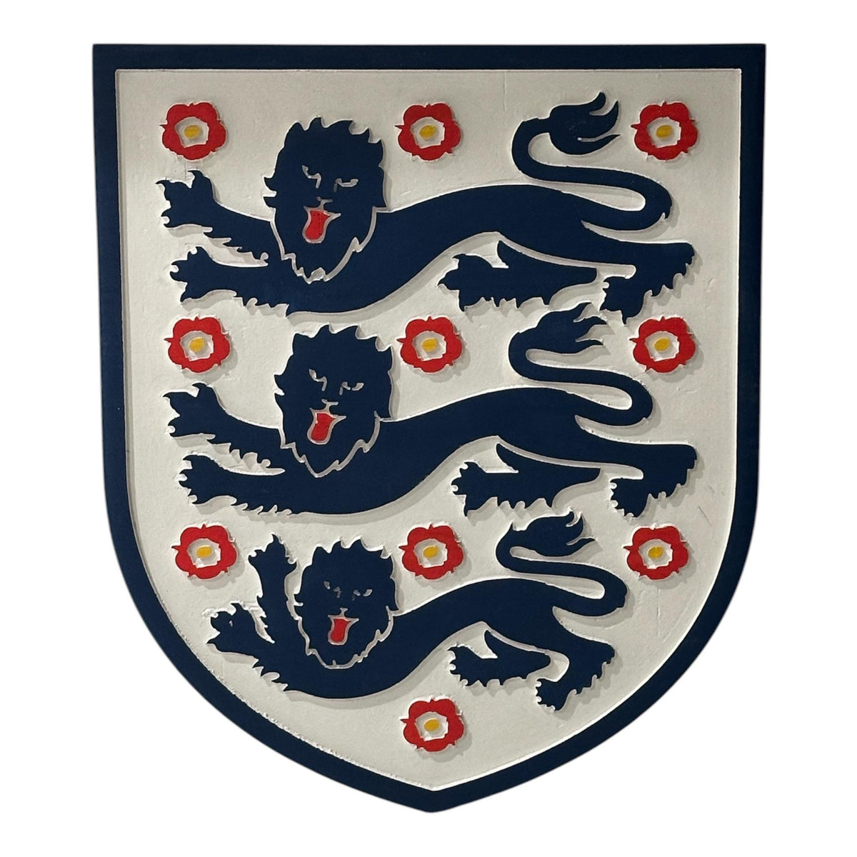 England Three Lions carved wood sign – photo 1