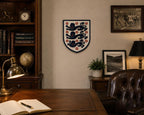 England Three Lions carved wood sign – photo 3