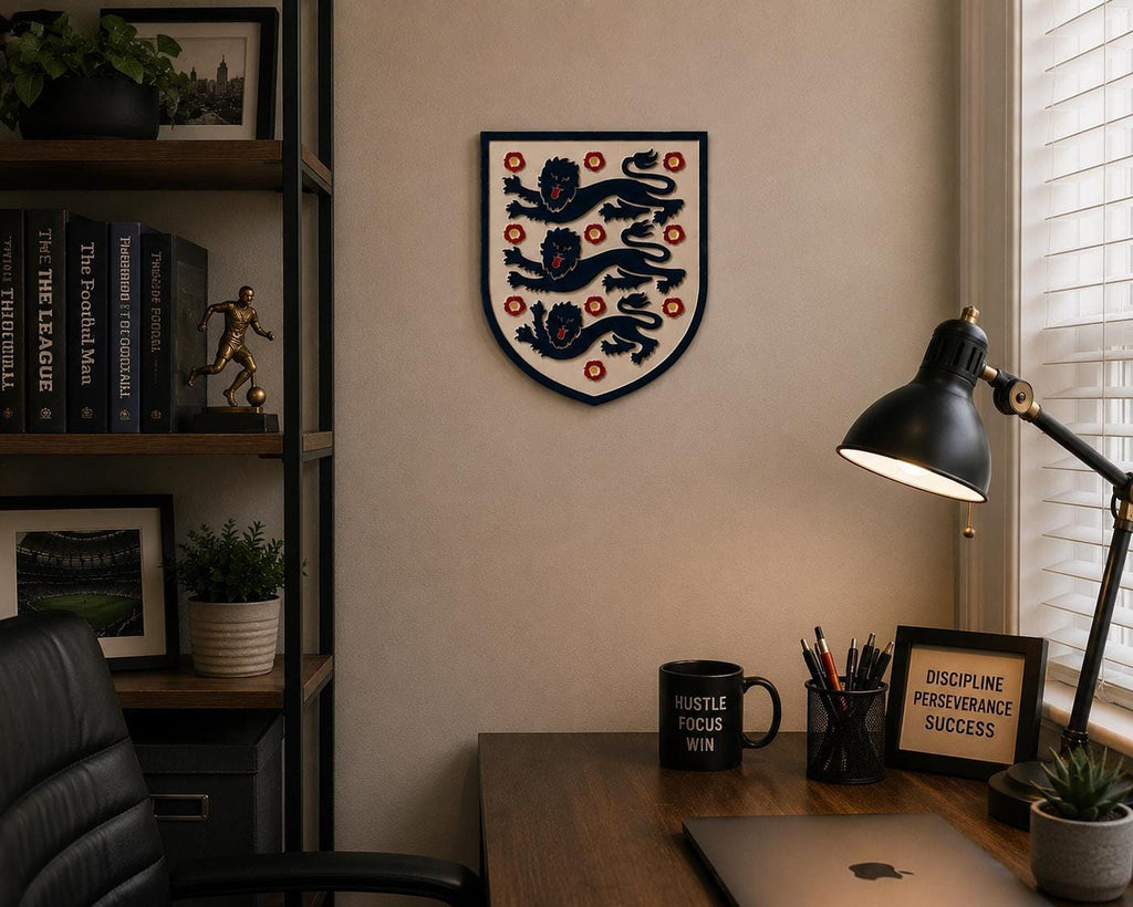 England Three Lions carved wood sign – photo 8