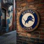 Detroit Lions Dark Blue carved wood sign – photo 5