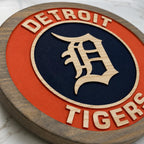 Detroit Tigers Old English D carved wood sign – photo 6