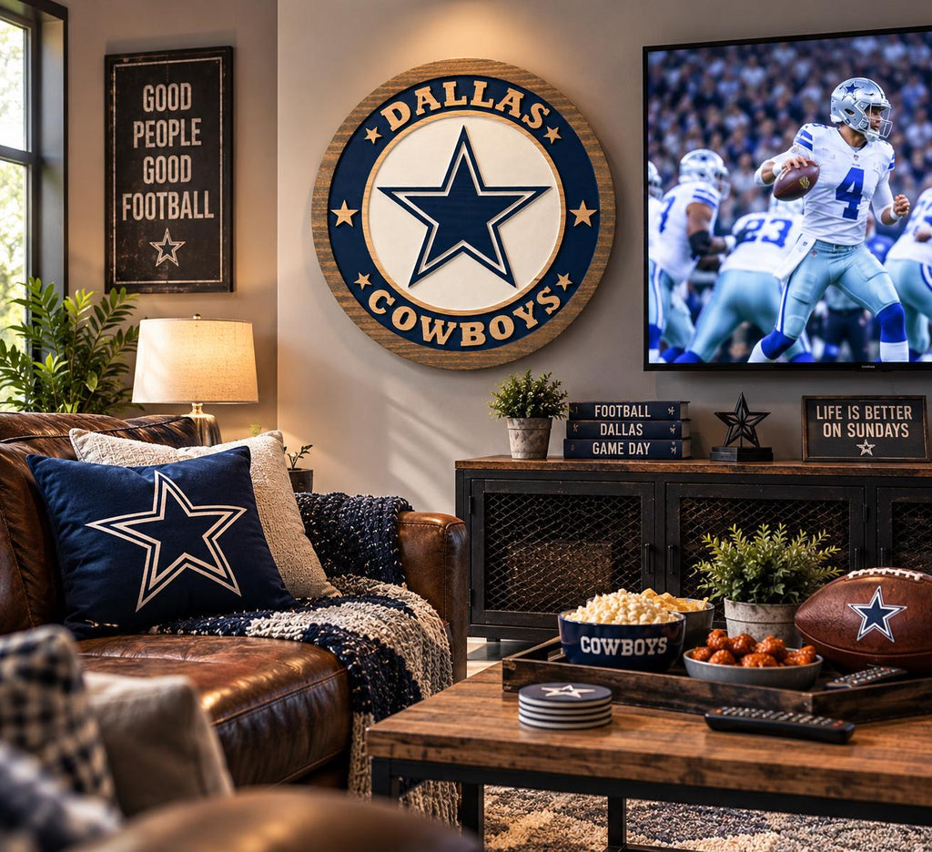 Dallas Cowboys carved wood sign – photo 5