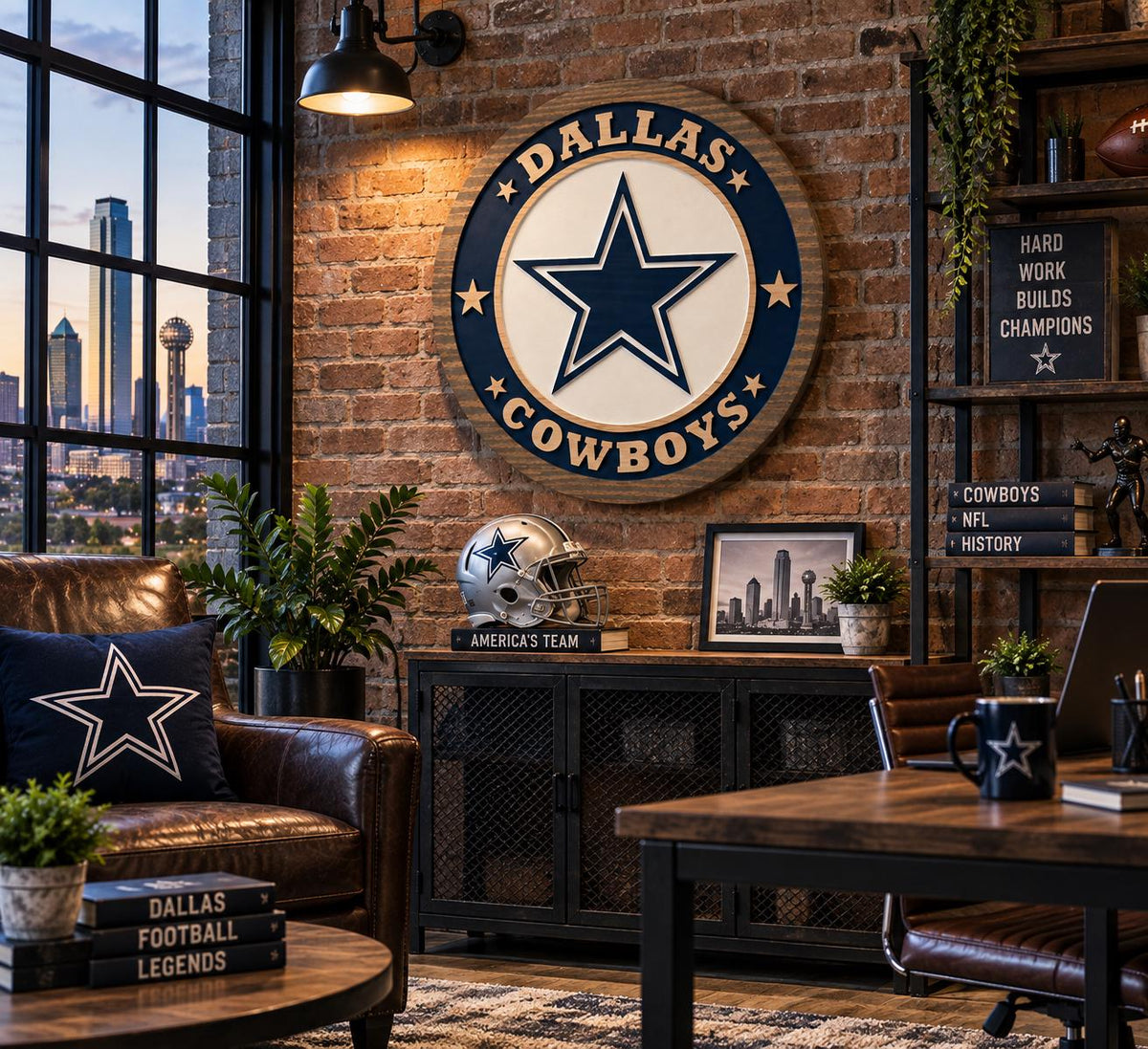 Dallas Cowboys carved wood sign – photo 7