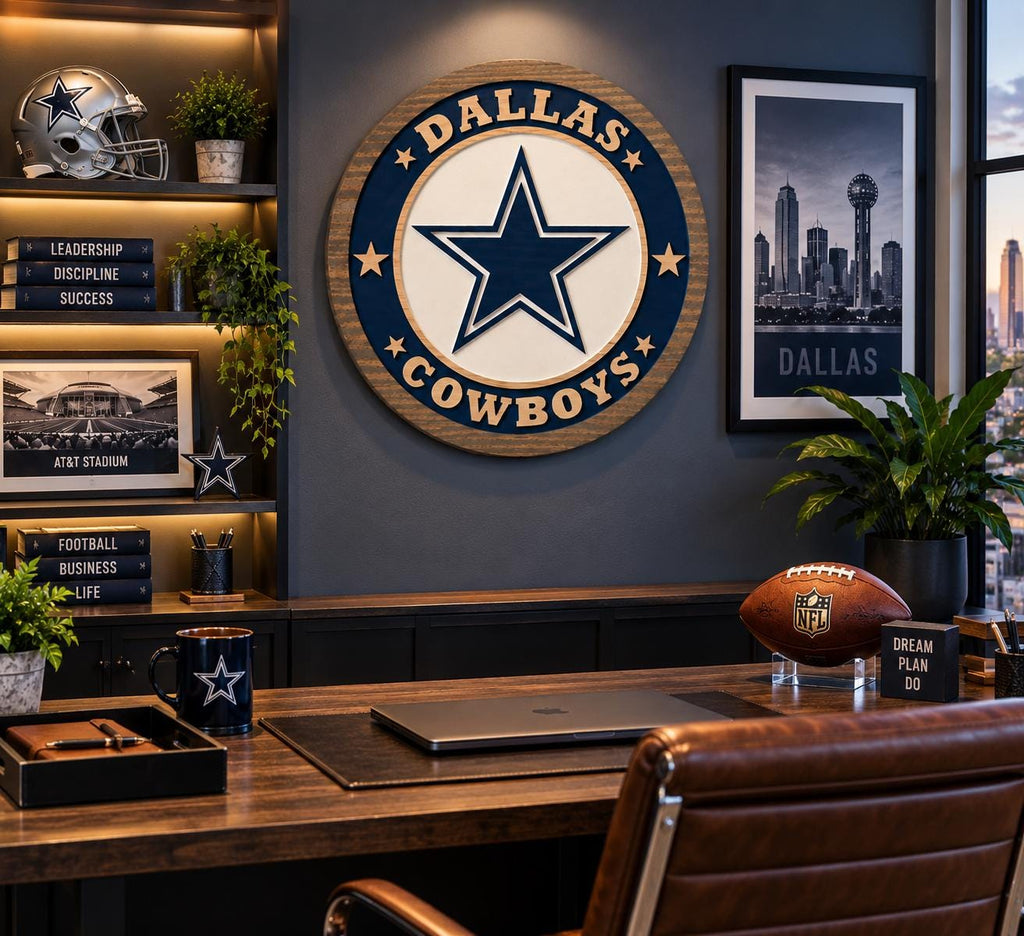 Dallas Cowboys carved wood sign – photo 8