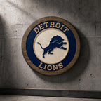 Detroit Lions Dark Blue carved wood sign – photo 6