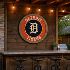 Detroit Tigers Old English D carved wood sign – photo 5