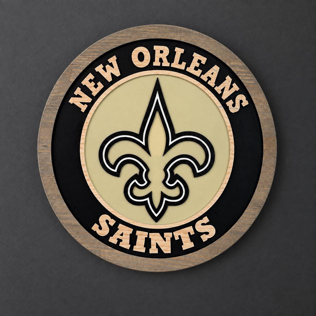 New Orleans Saints carved wood sign – photo 1
