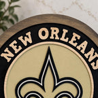 New Orleans Saints carved wood sign – photo 4