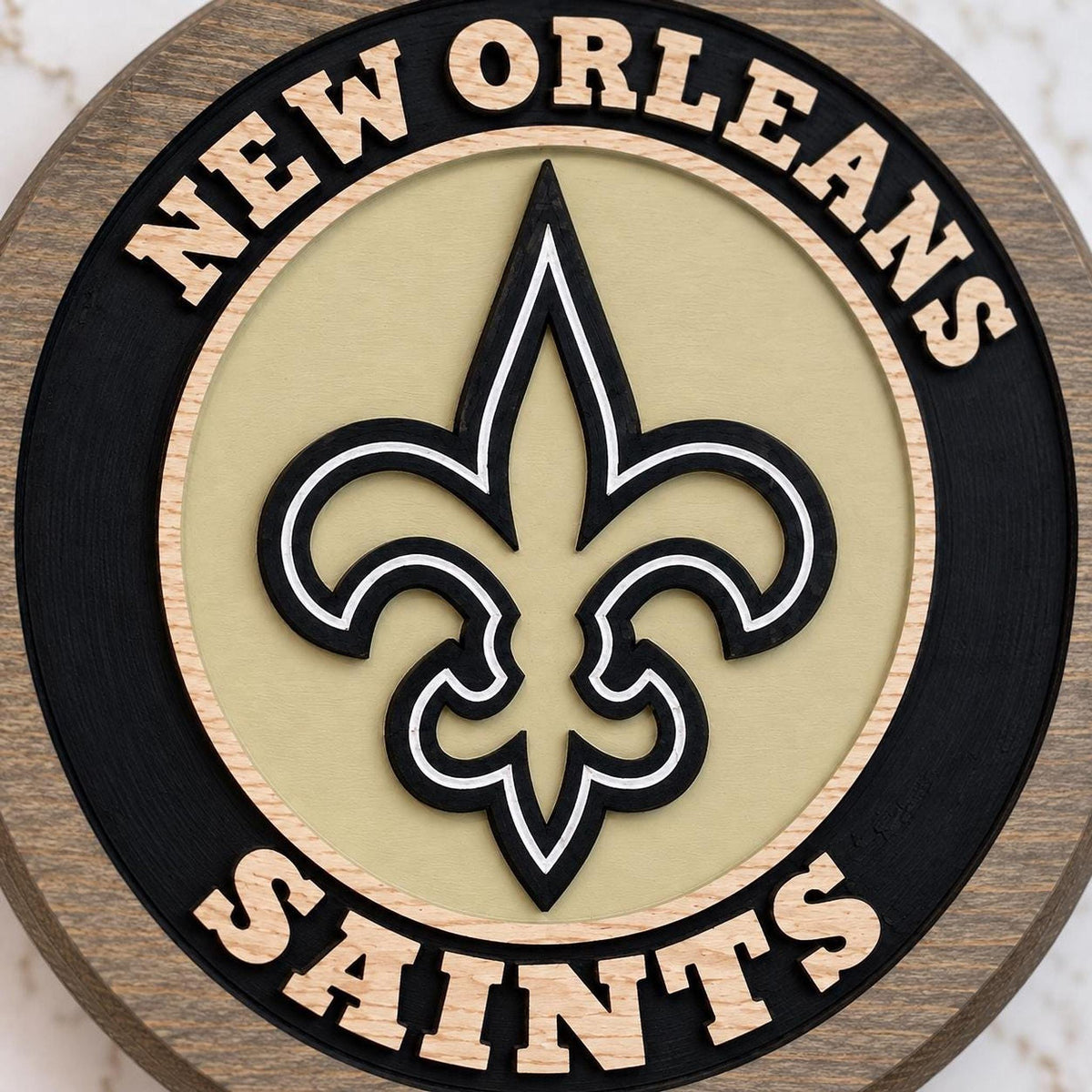New Orleans Saints carved wood sign – photo 6