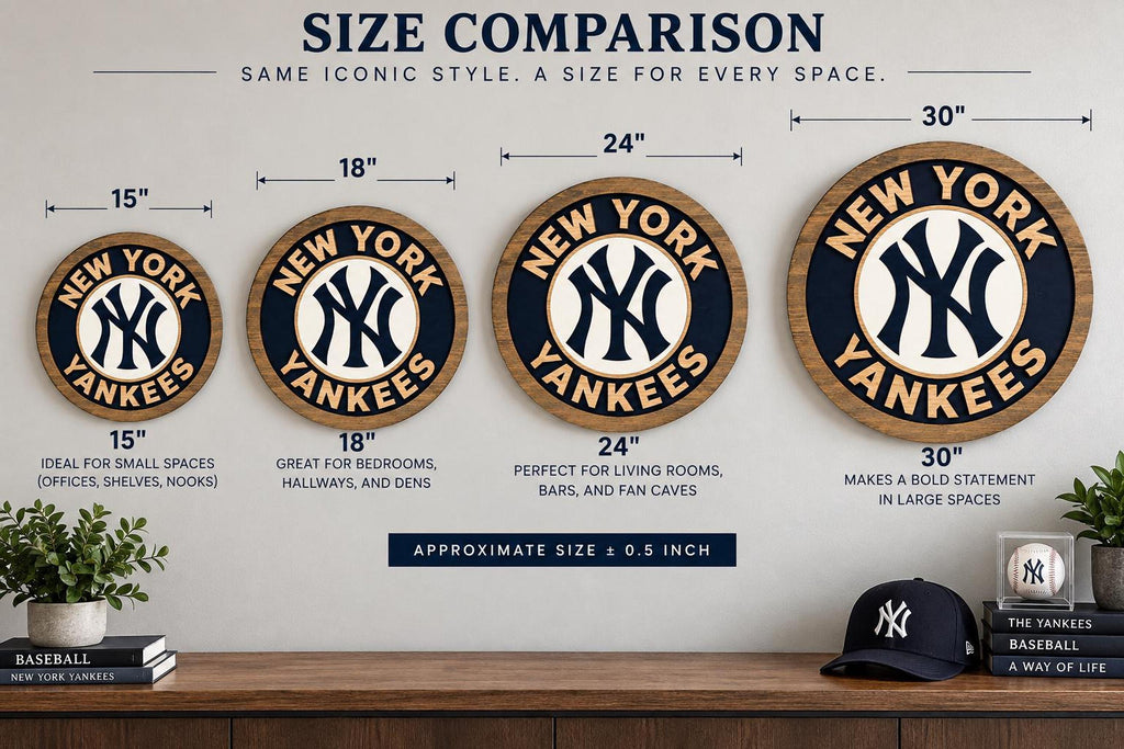 New York Yankees carved wood sign – photo 7