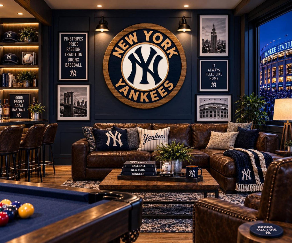 New York Yankees carved wood sign – photo 5