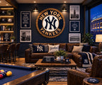New York Yankees carved wood sign – photo 5