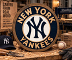 New York Yankees carved wood sign – photo 4