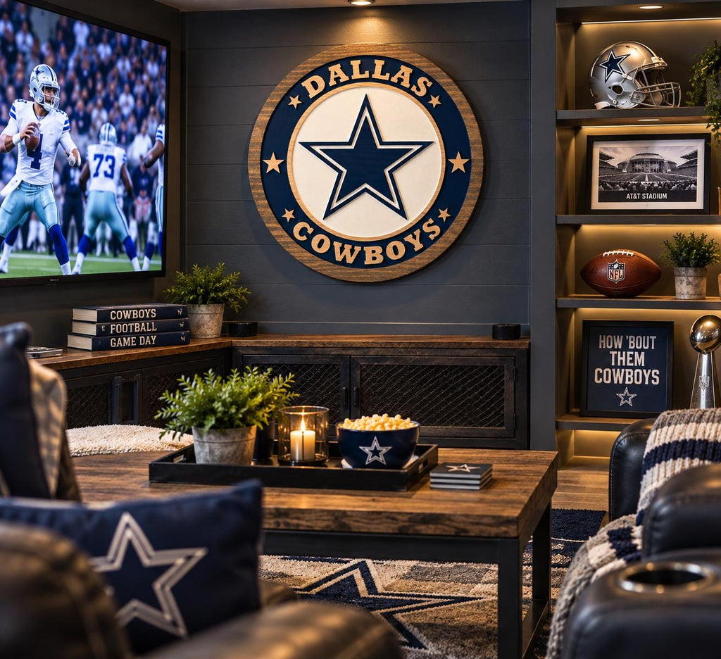 Dallas Cowboys carved wood sign – photo 4