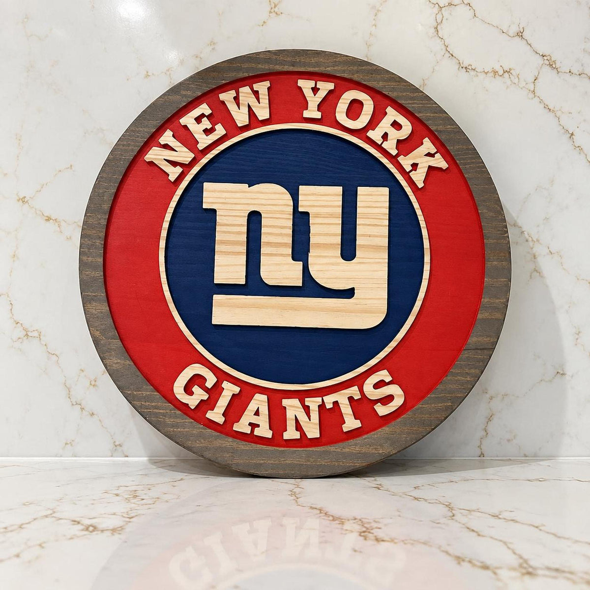 New York Giants carved wood sign – photo 3