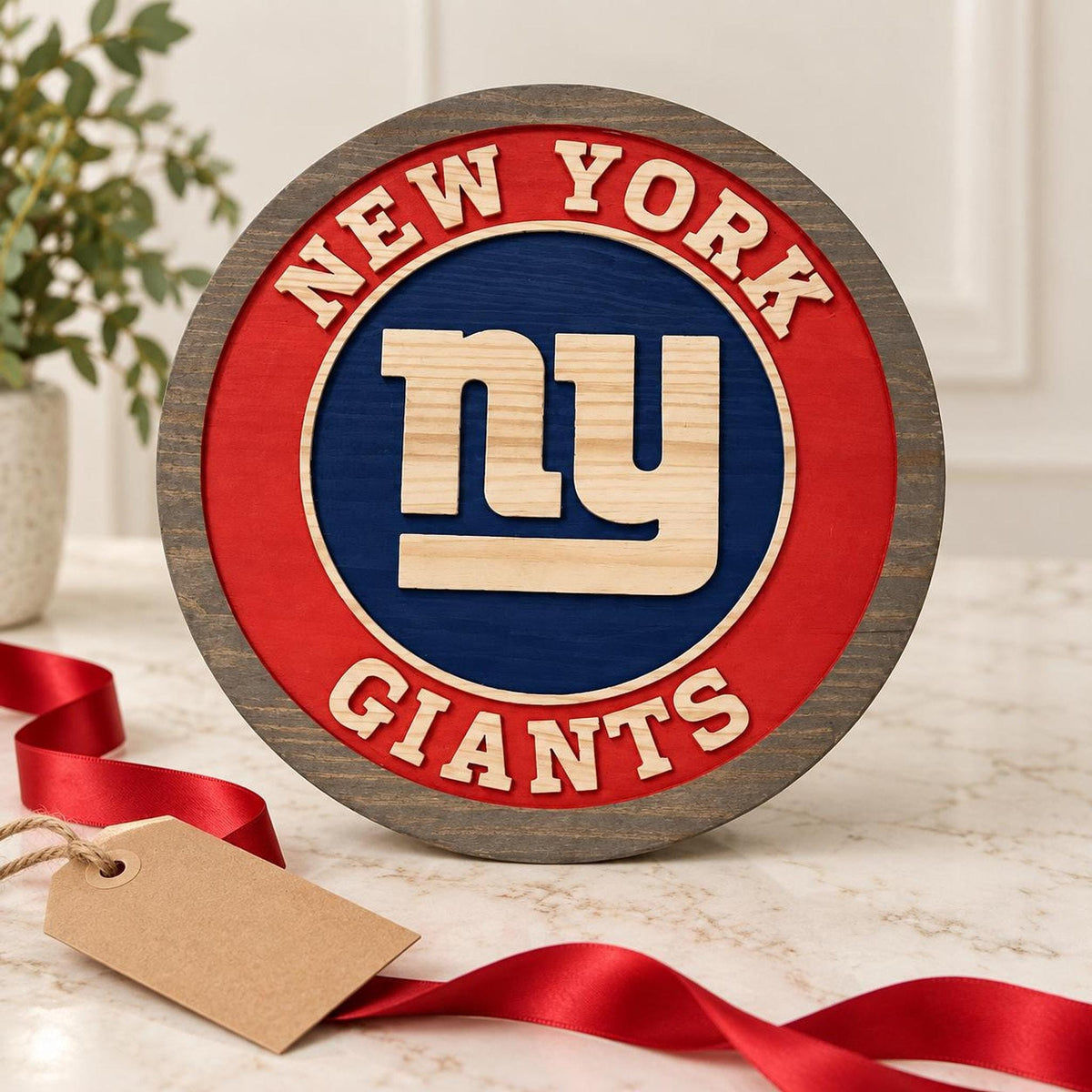 New York Giants carved wood sign – photo 4