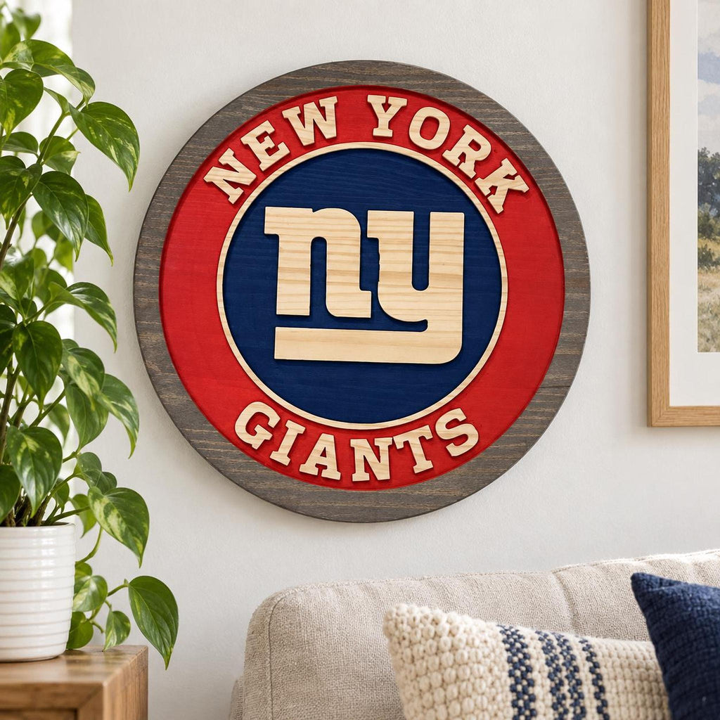 New York Giants carved wood sign – photo 8