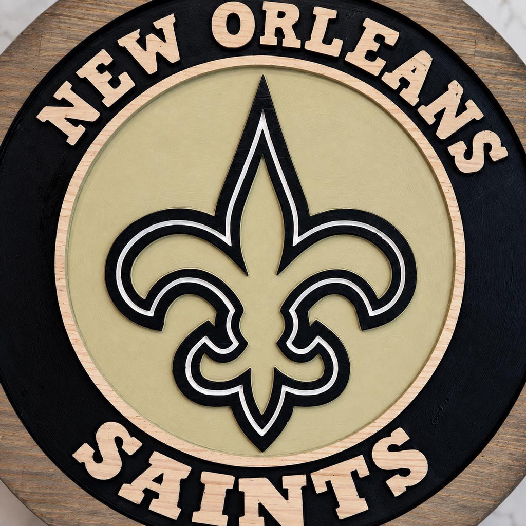 New Orleans Saints carved wood sign – photo 2