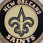 New Orleans Saints carved wood sign – photo 2