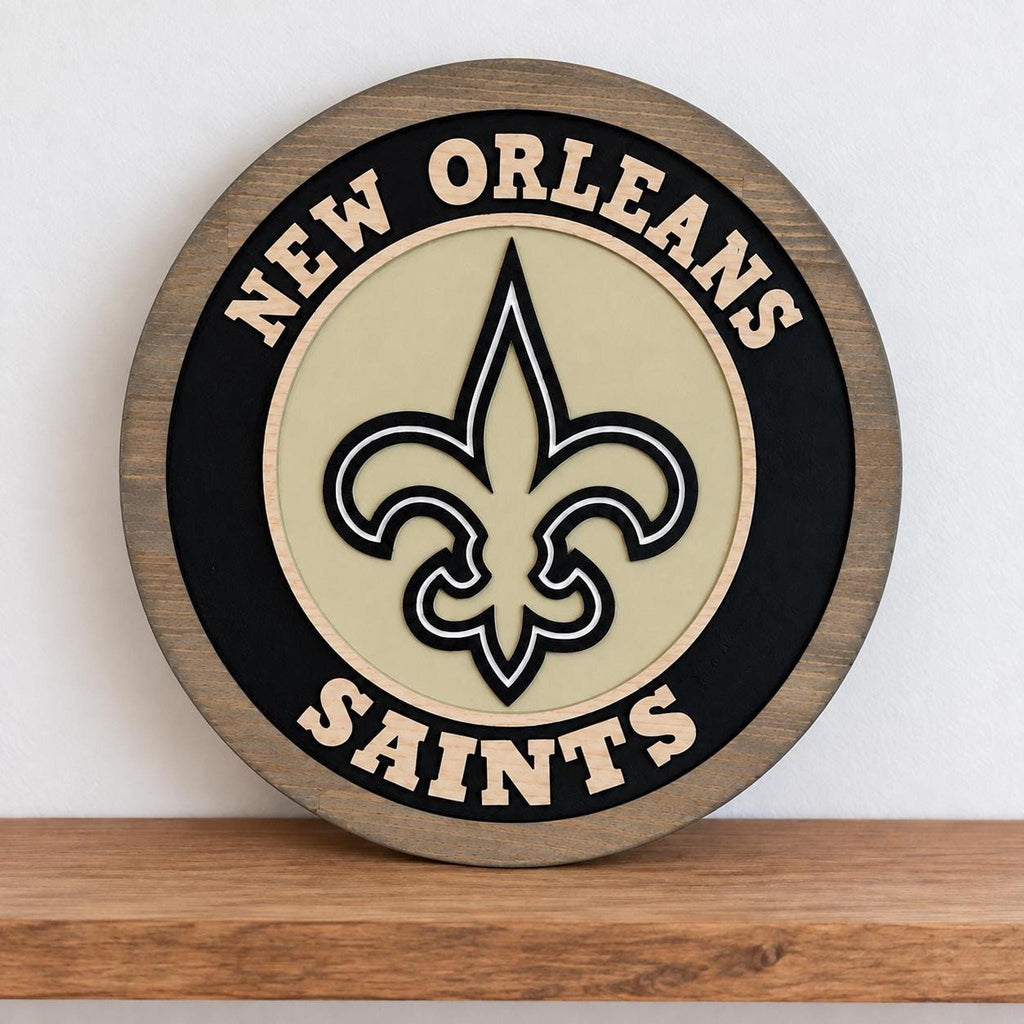 New Orleans Saints carved wood sign – photo 8