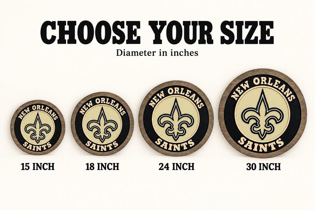 New Orleans Saints carved wood sign – photo 3