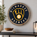 Milwaukee Baseball carved wood sign – photo 6