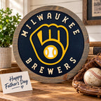 Milwaukee Baseball carved wood sign – photo 8