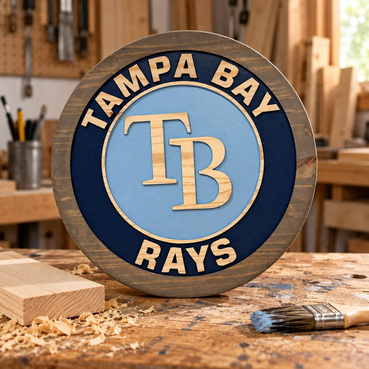 Tampa Bay Baseball carved wood sign – photo 6