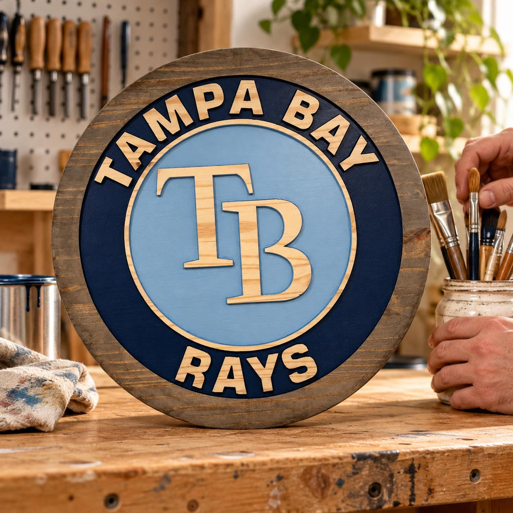 Tampa Bay Baseball carved wood sign – photo 4