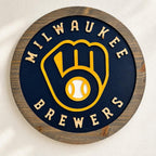 Milwaukee Baseball carved wood sign – photo 1