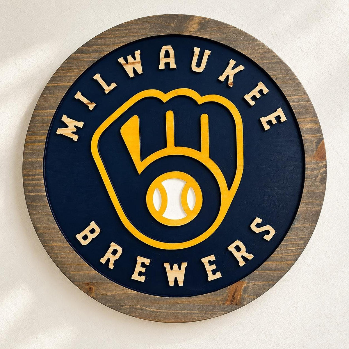 Milwaukee Baseball carved wood sign – photo 1