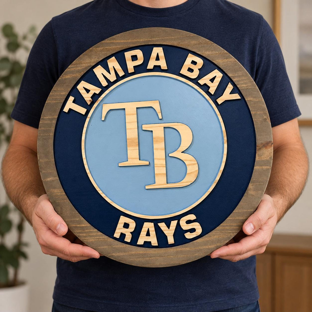 Tampa Bay Baseball carved wood sign – photo 3