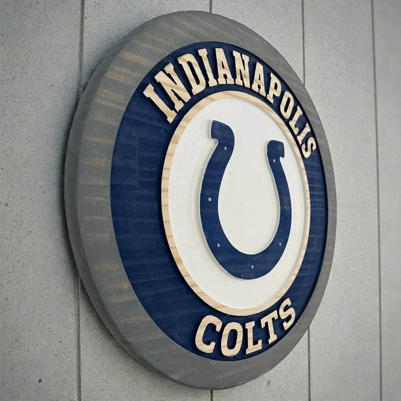 Handmade Indianapolis Colts Wood Sign | NFL Garage Bar Decor